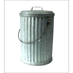 Sustainable Quality Handmade Metal Dustbins for Guest Room Shiny Finished Dustbin Supplied From India - Product Image 5