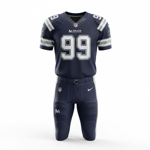 Uniforme de football américain personnalisé, tissu extensible quadridirectionnel durable, coupe ajustée, maillot de football pour sports d'équipe - Product Image 1