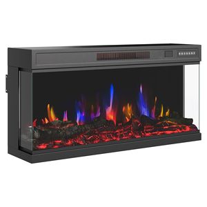Chimenea Eléctrica Empotrable de 36 Pulgadas con Calentador de 1500W, Control Remoto, 7 Colores de Llama Ajustables, Bajo Nivel de Ruido-12 f - Product Image 4