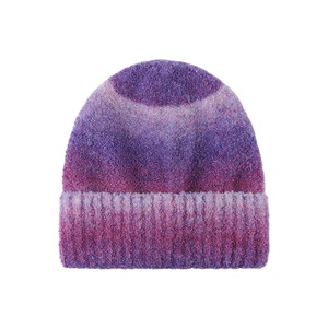 Calidad superior Tie-Dye Ombre Beanie Soft Fleece Lined Winter Hat A prueba de viento Outdoor Pullover Cap Casual Fashion Warm and Cozy - Product Image 2