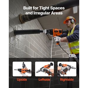 Trapano carotatore diamantato portatile a umido/a secco, diametro di foratura 0,8-6,3 pollici, con 4 punte per muratura e cemento - Product Image 3