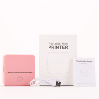 Mini Impresora Térmica Portátil para Niños, Compatible con USB y Bluetooth, con Batería, Admite Imágenes