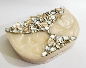 Designer Ladies Wedding Clutch Resin <b>Box</b> <b>Gift</b> Set for <b>Brides</b> - Product Image 1