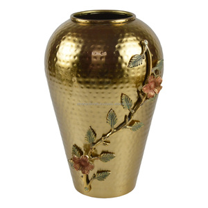 Jarrón de flor real múltiple, diseño de acabado de colores, decoración de suelo para interiores, oficina y sala de estar, florero de Metal - Product Image 2