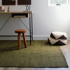 Scandinavian Style Solid Color Rectangle Jute Area Rug Flat Weave Non <b>Slip</b> Living Room Floor <b>Mat</b> - Product Image 6