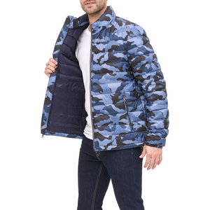 Men's Camouflage Pattern Puffer <b>Jacket</b> Lightweight Water Resistant Bubble Coat For Winter Sports And Street Style Wear - Product Image 2
