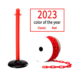 Cadena de seguridad de plástico Cadena de eslabones de plástico de 35 metros PE 8mm Negro Blanco Rojo Naranja Amarillo Azul Verde Color Estándar Taiwán 12mm 28mm - Product Image 3