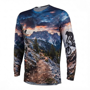 เสื้อเจอร์ซีย์จักรยานเสือภูเขาแบบแห้งเร็ว น้ำหนักเบา พิมพ์ลายดิจิตอลไร้รอยต่อ ผลิตจากโพลีเอสเตอร์ 100% สำหรับผู้ชาย - สำหรับการแข่งขันดาวน์ฮิลล์และเอ็มเอ็กซ์ - Product Image 1