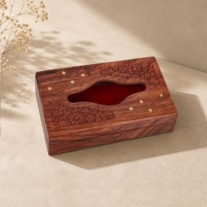 Handmade Wooden <b>Tissue</b> Box Holder Carved <b>Tissue</b> Case Eco Friendly Napkin Holder for Home Hotel Cafe - Product Image 2