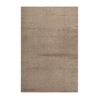 Handmade Viscose Beige Trace Area Rug Rectangle Hand Loom Carpet Floor Decor Rug