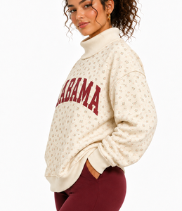 Sudadera Universitaria Extra Grande Personalizada al por Mayor, Unisex, Cuello Alto, Felpa de Algodón, Parche de Chenilla Griega, Sudadera de Invierno - Product Image 2