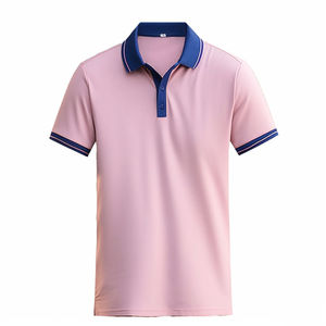 Polo de Manga Corta Rosa para Mujer, Color Sólido, Corte Regular, Cierre de Botones, Estilo Casual, Tejido de Poliéster Transpirable - Product Image 5