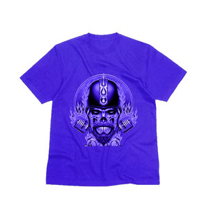 Camiseta Negra Extra Grande para Hombre con Estampado de Calavera y Tropical, Manga Corta, Cuello Redondo, Estilo Urbano, Impresión Digital, Jersey de Algodón 320g - Product Image 4