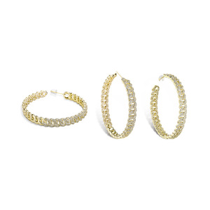 Pendientes de Aro de Plata 925 con Diamantes de Moissanita para Hombre, Certificados, Estilo Iced Out, Aros Trenzados, Ligeros, Joyería de Lujo Hip Hop - Product Image 5