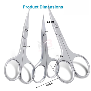 Ciseaux à cuticules en acier inoxydable de qualité supérieure, à lame courbée et pointe affûtée, pour une manucure de précision, instrument de beauté - Product Image 6