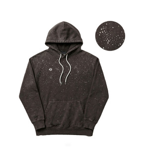 Sweats à capuche en coton épais délavé à l'acide avec strass pour hommes, coupe oversize, style streetwear, personnalisation de marque, vente en gros, approvisionnement en vrac - Product Image 3