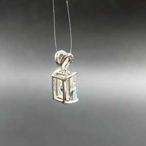 Collar de Lujo con Colgante de Diamante Cultivado en Laboratorio, Corte Radiante de 5ct, Platino PT950, E VS1, CVD, Solitario, Directo de Fábrica, para Mujer - Product Image 4