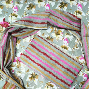 Tissu en coton imprimé pour robe, tissu Salwar Kameez, vêtements décontractés et formels, tissu de costume imprimé floral indien avec dupatta en coton - Product Image 1