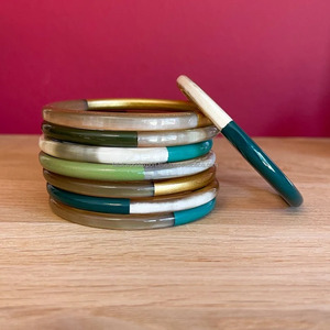 High Fashion Unisex Resin Ox Horn Shape Polished Animal <b>Feather</b> Style Bangle Bracelet IGI Certified Wholesale Gift Falak World - Product Image 6