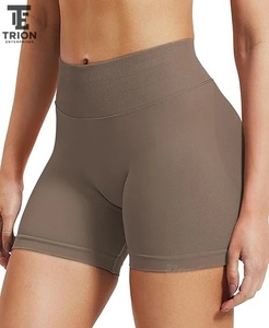 <b>Women's</b> Custom Breathable for Seamless Gym Yoga <b>Shorts</b> Solid Color <b>Short</b> <b>Leggings</b> Elastic Waist Side Pocket Biker Style Quick - Product Image 3