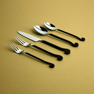 Juego de cubiertos de acero inoxidable de calidad alimentaria al por mayor, cubertería tradicional plateada para la cena en casa a precio económico. - Product Image 5