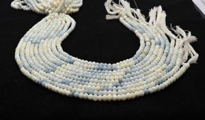 ลูกปัดโอปอลสีน้ำเงินทรงรอนเดลเหลี่ยมเพชรพลอยขนาด 5-5.5 มม. ลูกปัดพลอยโอปอลสีน้ำเงิน ลูกปัดโอปอลทรงรอนเดลแบบหลวมสำหรับทำเครื่องประดับ - Product Image 4