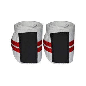 Bandes de poignet pour musculation et haltérophilie, antidérapantes, avec fermeture auto-agrippante, ajustables, en polyester élastique doux et respirant - Product Image 1