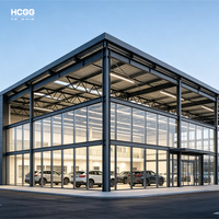 Construcción Rápida de Estructura de Acero Prediseñada, Taller 4S, Estructura Metálica para Salón de Exposiciones de Automóviles, Edificio para Concesionario de Automóviles