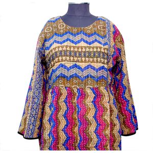 Robe longue maxi de qualité standard, nouveau design, avec impression sérigraphiée, pour femmes, mode, au meilleur prix pour l'exportation depuis l'Inde. - Product Image 4