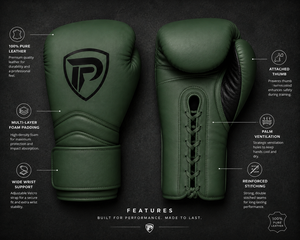 Dumela International Professional Portable Matte Green <b>Boxing</b> Gloves Genuine Leather Customized Packaging High Quality Training - Product Image 6
