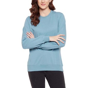 Sweat-shirts pour femmes de qualité supérieure à prix abordable, nouvelle collection, motif uni, col rond, sweat-shirts en coton d'hiver - Product Image 6