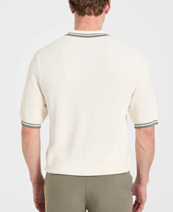 เสื้อเชิ้ตแขนสั้นผู้ชายสไตล์สตรีทปี 2026 ผ้าฝ้ายถัก สีพื้น ลำลอง ระบายอากาศได้ดี ทรงเข้ารูป พิมพ์ลายดิจิทัล MOQ ต่ำ 180 กรัม - Product Image 2