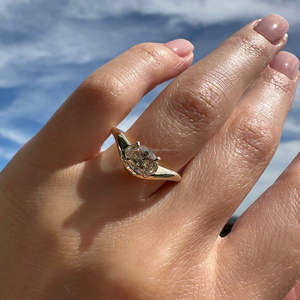 IGI/GIA Lab Grown Cut Diamond Vintage 14K Amarillo Boda/Anillo de compromiso Unisex Fine White Gold Anniversary Party-Worthy - Product Image 1