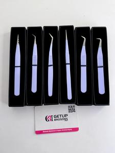 Eyelash Extension Tweezers Isolation Tweezers Volume Tweezers Dolphin Tweezers <b>Boot</b> Tweezers Precision Tweezers Stainless Steel - Product Image 1