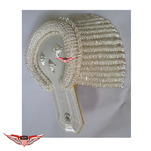 Epaulettes Trenzadas de Perlas Blancas de Alta Calidad Personalizadas, Accesorio de Vestir Elegante y Duradero - Product Image 1