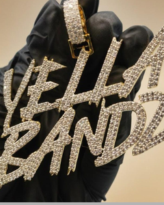 จี้ตัวอักษรแบบกำหนดเอง จี้ประดับเพชร VVS มอยส์ซาไนต์ จี้ตัวอักษรเงินแท้ 925 ชุบทอง เครื่องประดับฮิปฮอป จี้ตัวอักษรย่อ - Product Image 1