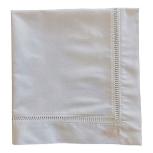 Picotin 100% coton blanc serviettes de cuisine pur tissu doux élégant réutilisable tissu de salle à manger utilitaire classique de tous les jours - Product Image 3