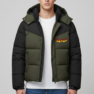 Chaqueta Bomber de Lona Personalizada con Logotipo, Talla Grande, Estilo Urbano, Transpirable, Color Personalizado, Chaqueta Acolchada para Hombre, Nueva Llegada 2026 - Product Image 1