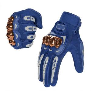 Gants de moto en cuir à doigts rigides pour hommes, respirants, équipement de protection pour la course, équipement de sécurité routière pour le cyclisme en extérieur - Product Image 3