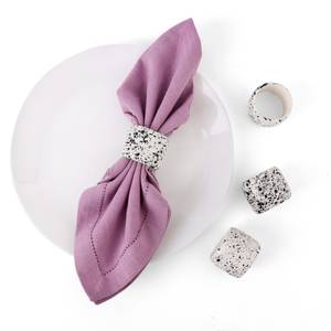 Anillo de Servilleta de Resina con Corte de Diamante Redondo, Cristal Morado, Diseño de Alta Calidad, Económico, Accesorios Decorativos para Mesa - Product Image 1