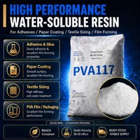 PVA 117 Poudre d'alcool polyvinylique, résine soluble dans l'eau pour adhésifs, revêtements de papier, encollage textile et formation de films