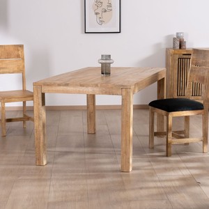 Mesa de comedor Vandana Ivory Structure de madera de mango 160 x 90 cm Manoha - Product Image 5