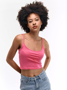 Top Corto Casual sin Mangas para Mujer, Tejido Acanalado, con Cordón Lateral Fruncido, Transpirable, Diseño Básico - Product Image 3