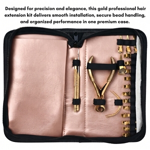 Set Avanzado para Aplicación de Extensiones de Cabello: Alicates para Micro Anillos, Aplicador de Cinta Adhesiva, Cortador de Queratina, Gancho de Extracción, Agujas y Clips - Product Image 3