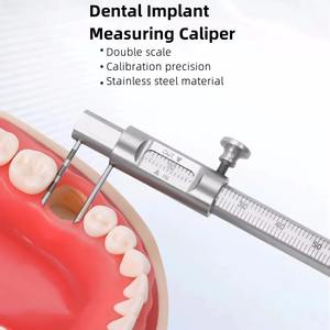 Calibre coulissant orthodontique - Outil de mesure pour implants dentaires avec double échelle de 0 à 80 mm pour une dentisterie de précision - Product Image 3