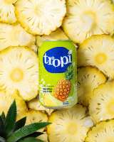 Premium Verse Natuurlijke Ananassap Drink Oem/Odm Ontwerp Gratis Monster Verwerkt Fruit Puree Gearomatiseerd 330Ml Blik (Ingeblikt) 8 Brix