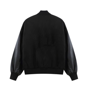 Black Color Varsity Jacket Winter Jacket Genuine Sleeves Wool Body Jackets Team Colors Option Lettermen Varsity Jacket For <b>Men</b> - Product Image 6