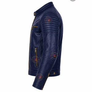 Veste en cuir de moto de style motard de qualité supérieure, veste de moto en cuir véritable, veste de protection pour motards de rue et de tourisme - Product Image 3