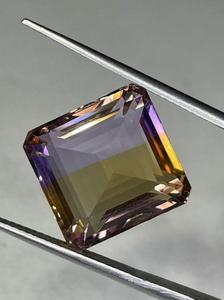 อเมทรีนทรงแปดเหลี่ยมคุณภาพสูง, อเมทรีนธรรมชาติเจียระไนแบบหลวมๆ สองสี - Product Image 3