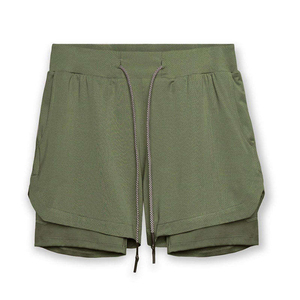 Prix de gros – Short décontracté homme en coton et polyester, séchage rapide, anti-plis, motif uni, pour l'été, la gym et le fitness, OEM - Product Image 3